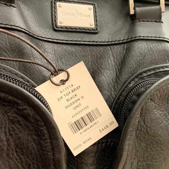 Cole Haan black leather briefcase - Picture 5 of 5
